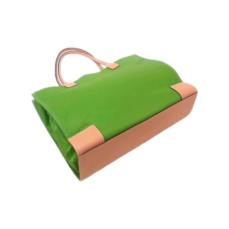 TORY BURCH Ella Fabric Tote Bag Shopping Bag Handbag Medium Size Women's Grass Green-2
