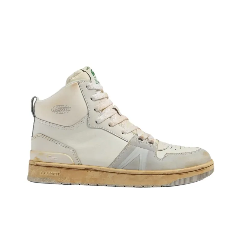 LACOSTE High-Top Skateboard Shoes Men's White-1