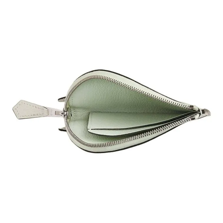 HERMES Paddock Mysore Goat Skin Wallet Women's Green & Beige-1