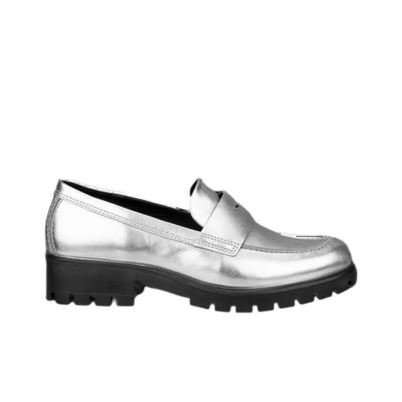 Ecco Modtray Loafers Women's Silver-1