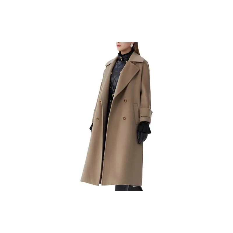 BESIONIA Coats Women's Camel-3