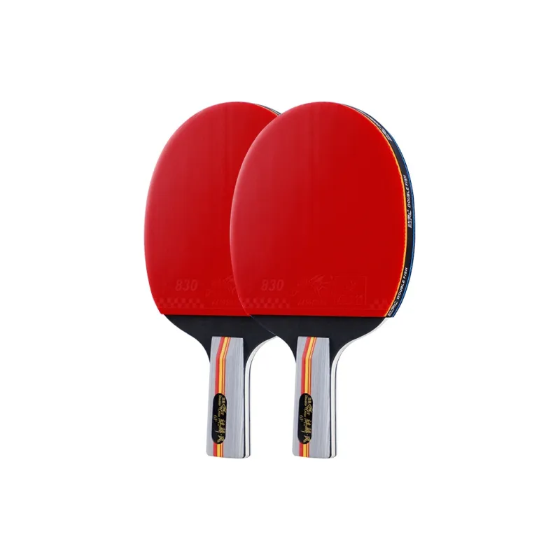 DOUBLEFISH Ping Pong Paddles Unisex All Wood Black Red-7