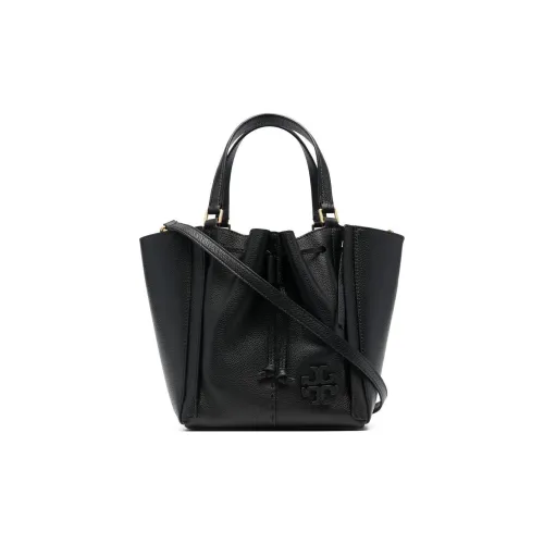 TORY BURCH McGraw Leather Shoulder Bag, Crossbody Bag, Handbag Medium Size Women's Black