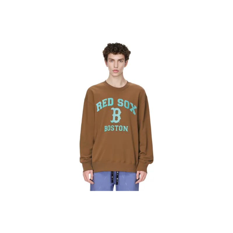 MLB Boston Red Sox Sweatshirt Unisex Dark Beige-2
