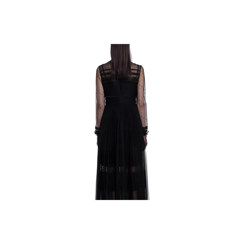 BESIONIA SS22 Long Sleeved Dresses Women's Black-4