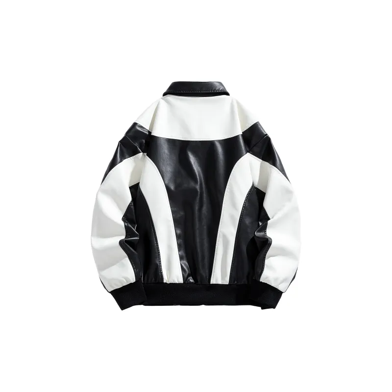 JEANSWEST CLUB Leather Jacket Unisex White Gold-1