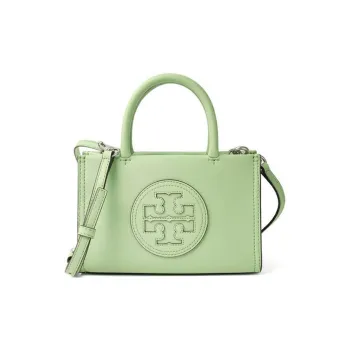 TORY BURCH Ella Leather Tote Bag Shopping Bag Shoulder Bag Crossbody Bag Handbag Mini Women's Green