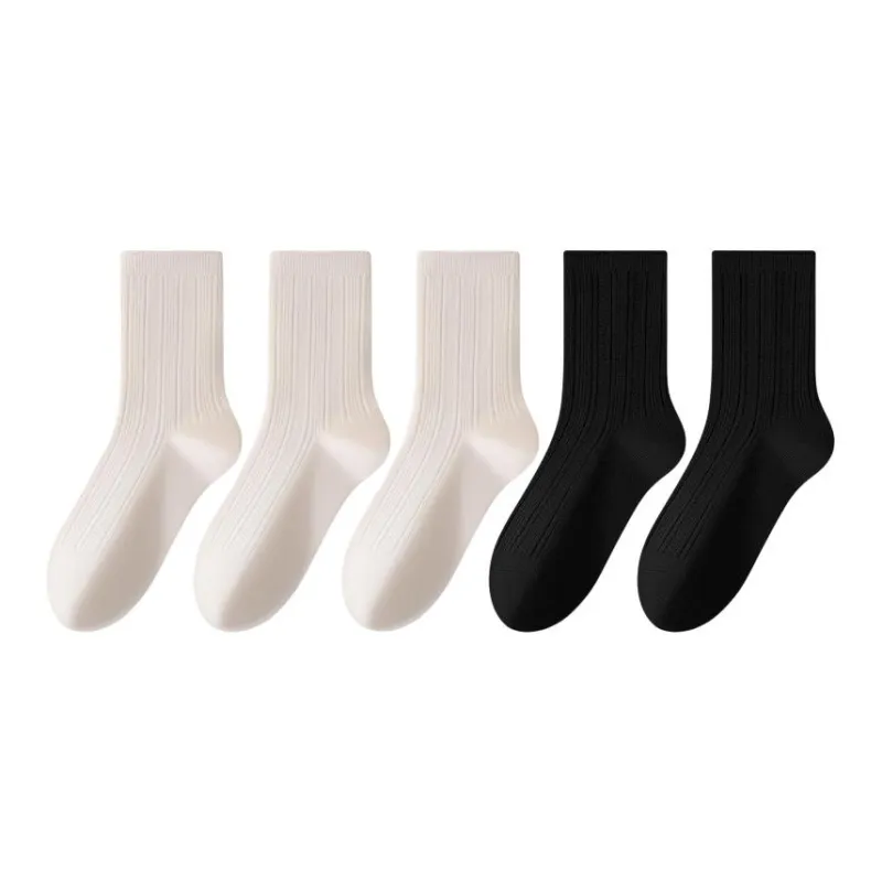 MIIOW Mid Calf Socks Women's 5 Pack-12