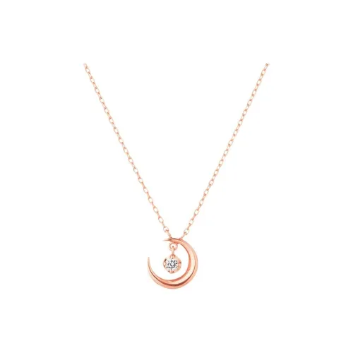Canal 4℃ 10K Gold Diamond Necklaces Women's Pink