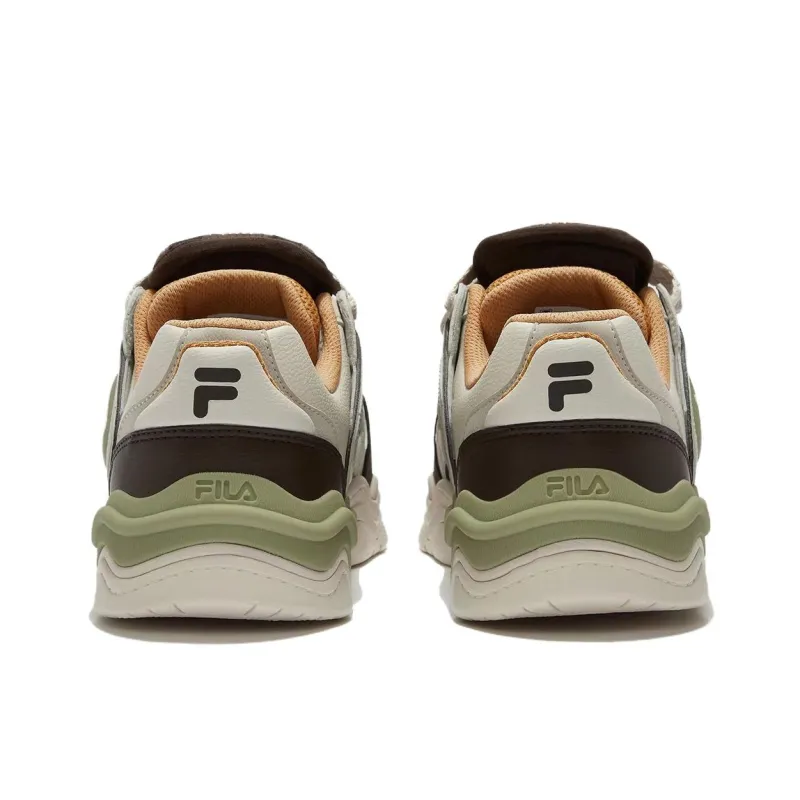 FILA FUSION KICKDX Anti Slip Wear Resistant Low Top Skateboard Shoes Men's Beige Brown-3