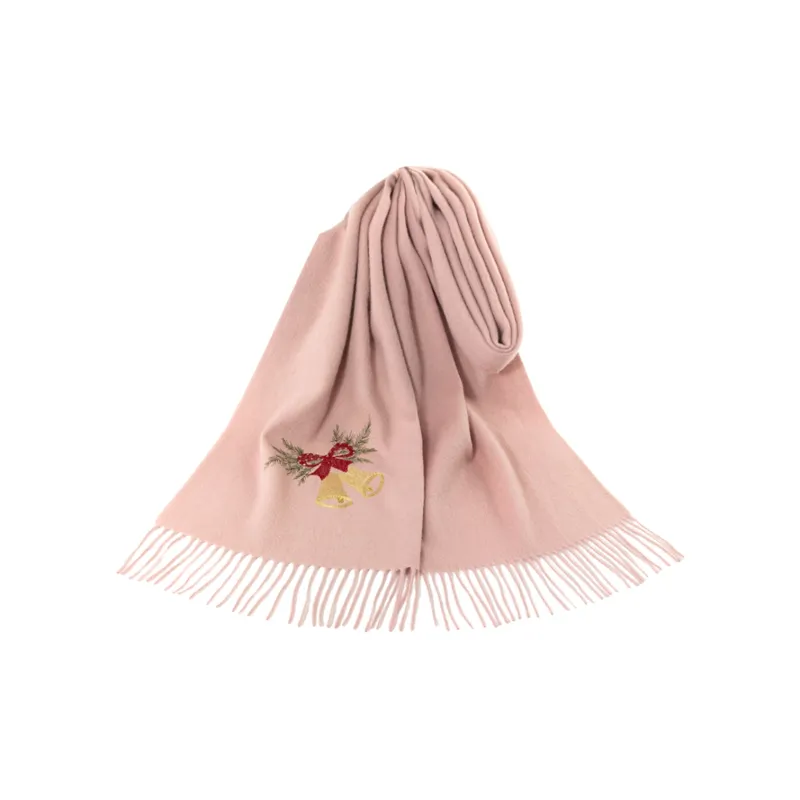 Shanghai Story 100% Sheep Wool Knit Scarves Unisex Peaceful Tree Bell 6 Colors Available-13