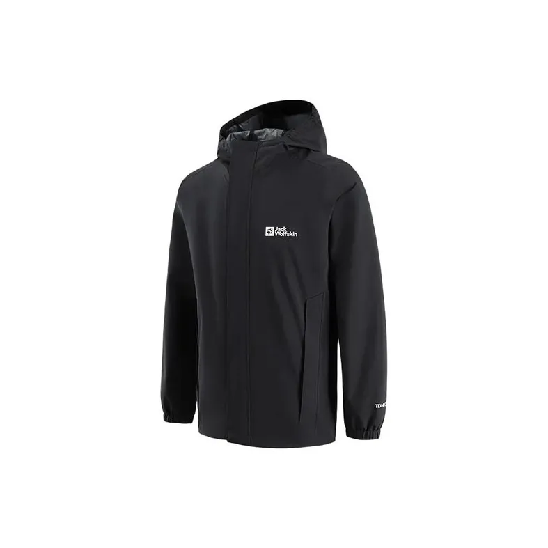 JACK WOLFSKIN City Outdoor Collection Windbreaker Jackets Men Black+Accessory-1
