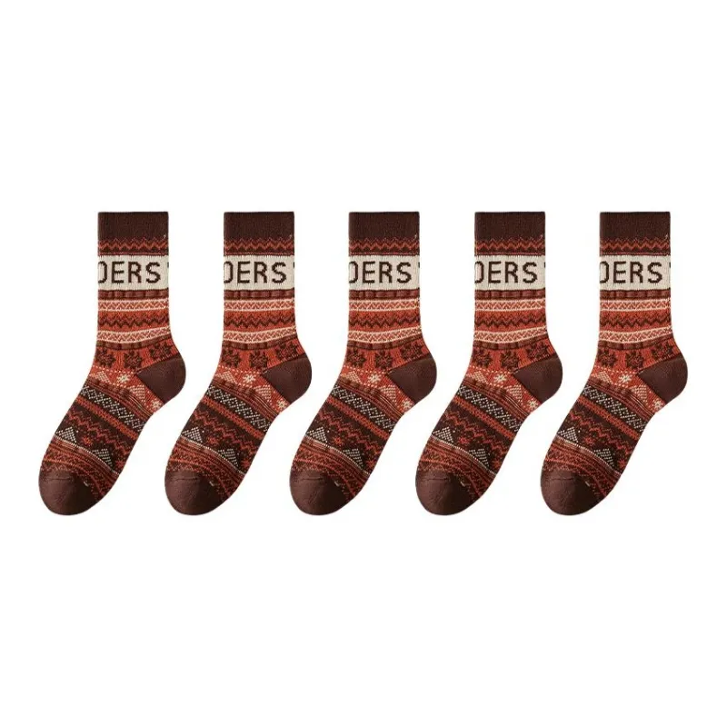 MIIOW Mid Calf Socks Women's Combo Set-11