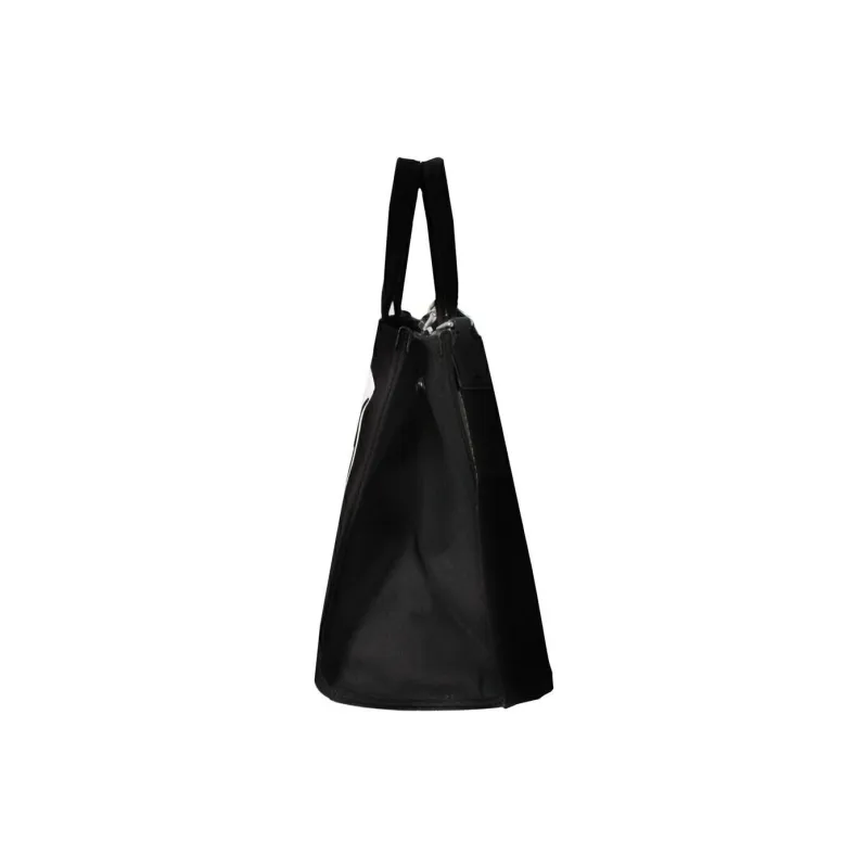 TORY BURCH Ella Canvas Bag, Tote Bag, Shopping Bag, Portable Crossbody Bag, Shoulder Bag Trumpets Women's Black-1