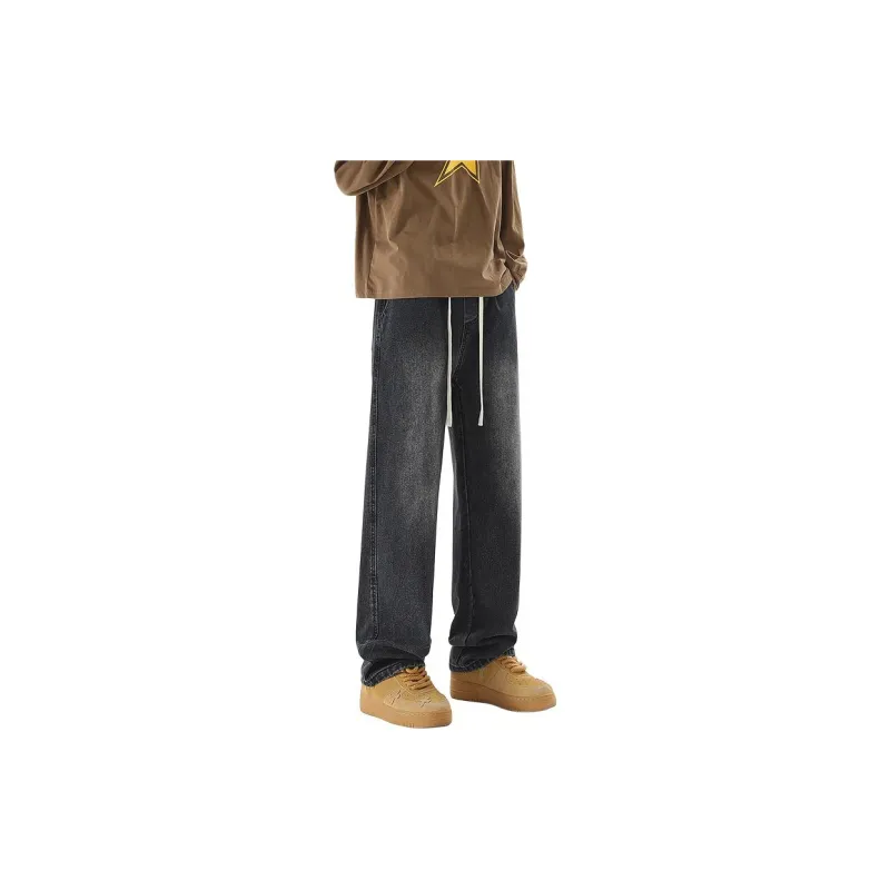 IJRJ Jeans Unisex Distressed White Gray-2