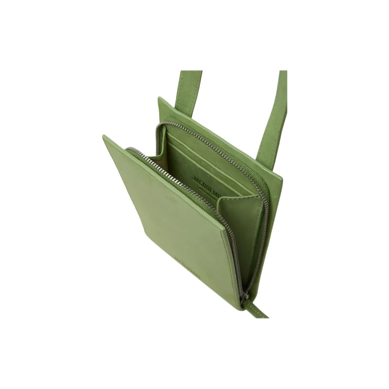 Jacquemus Suede Shoulder Bag Crossbody Bag Women's Green-3