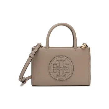 TORY BURCH Ella Synthetic Leather Tote Bag, Shopping Bag, Shoulder Bag, Crossbody Bag, Handbag Mini Women's Fresh Clay