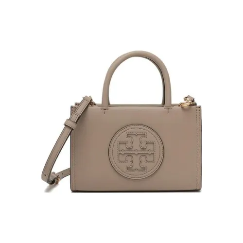 TORY BURCH Ella Synthetic Leather Tote Bag, Shopping Bag, Shoulder Bag, Crossbody Bag, Handbag Mini Women's Fresh Clay
