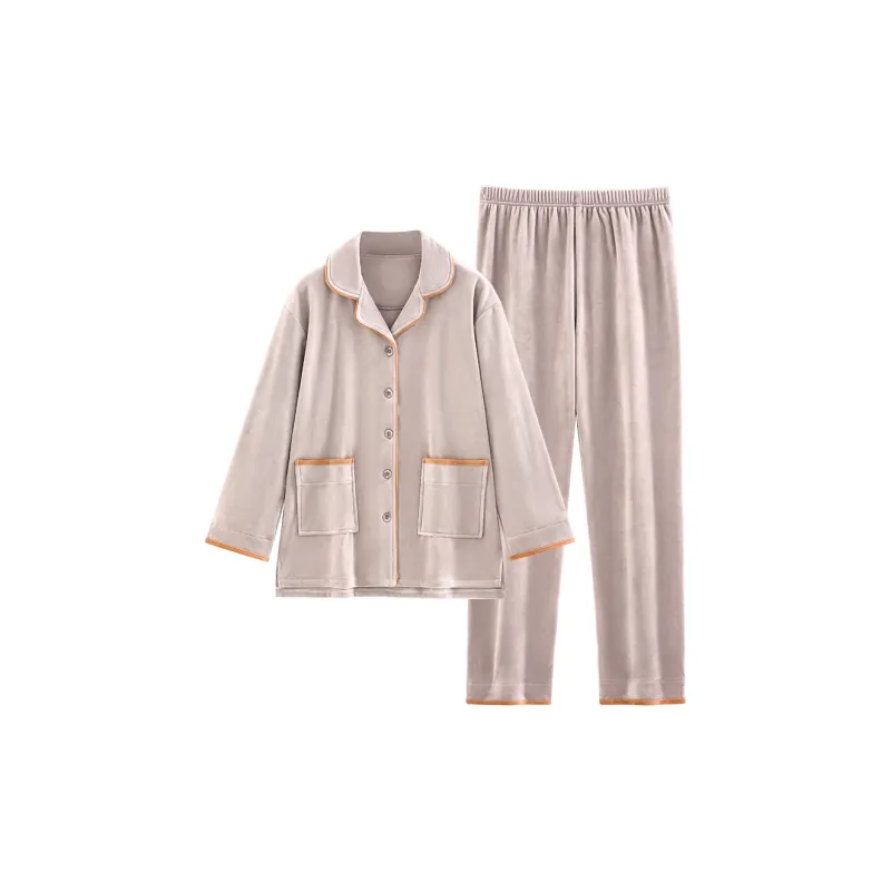 UAVAE Pajama Set Women's Apricot-0