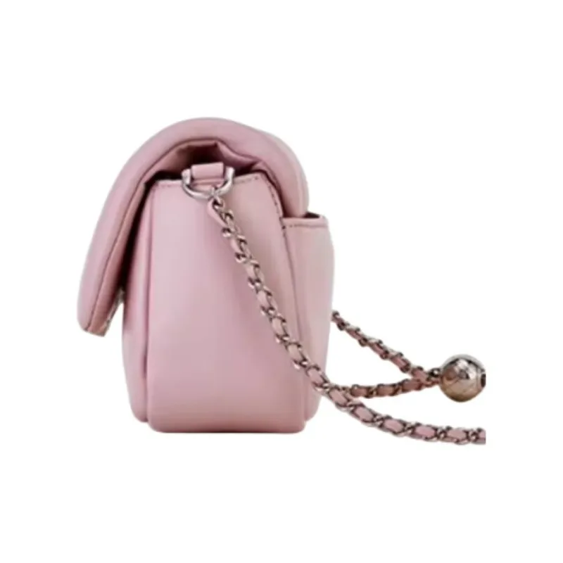 Hush Puppies Sheepskin Shoulder Bag Crossbody Bag Medium Size Women's White/Black/Pink/Blue-15