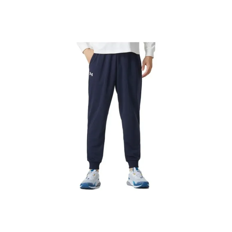 Under Armour Knitted Sports Pants Men's Navy Blue Comes With Necklace-4