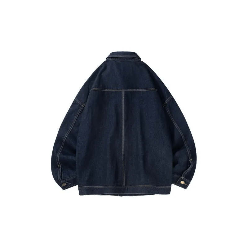 BORDERLESS BDLS Denim Jacket Unisex Dark Blue-1