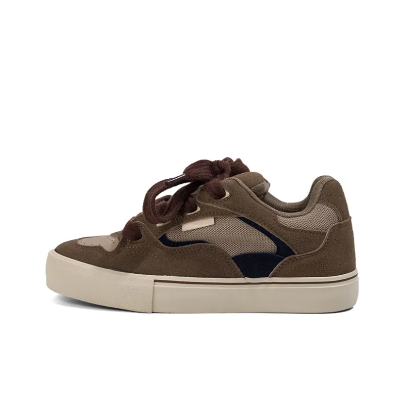 BOOM GUY POW Explosion Energy 100% Box Durable Lightweight And Breathable Low Top Skateboard Shoes Unisex Brown-1