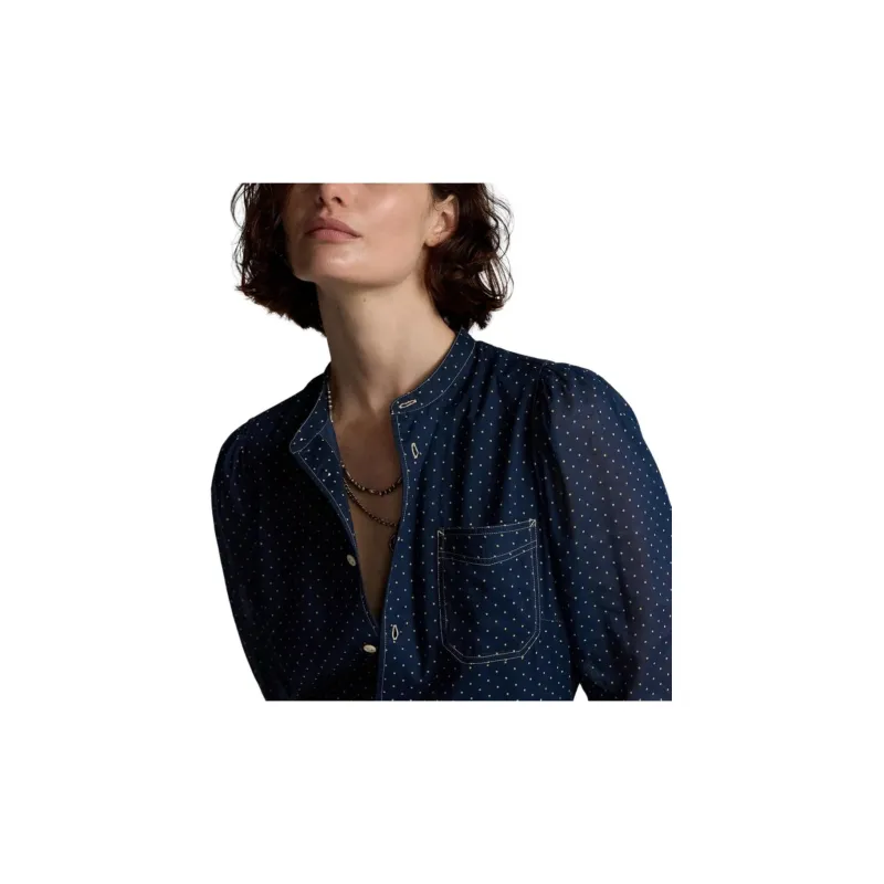 DOUBLE RL Long-Sleeved Dresses Women's Dark Indigo-3