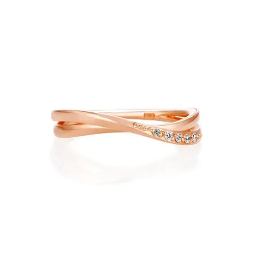 Canal 4℃ 10K Rose Gold Diamond Rings Women's Rose Gold