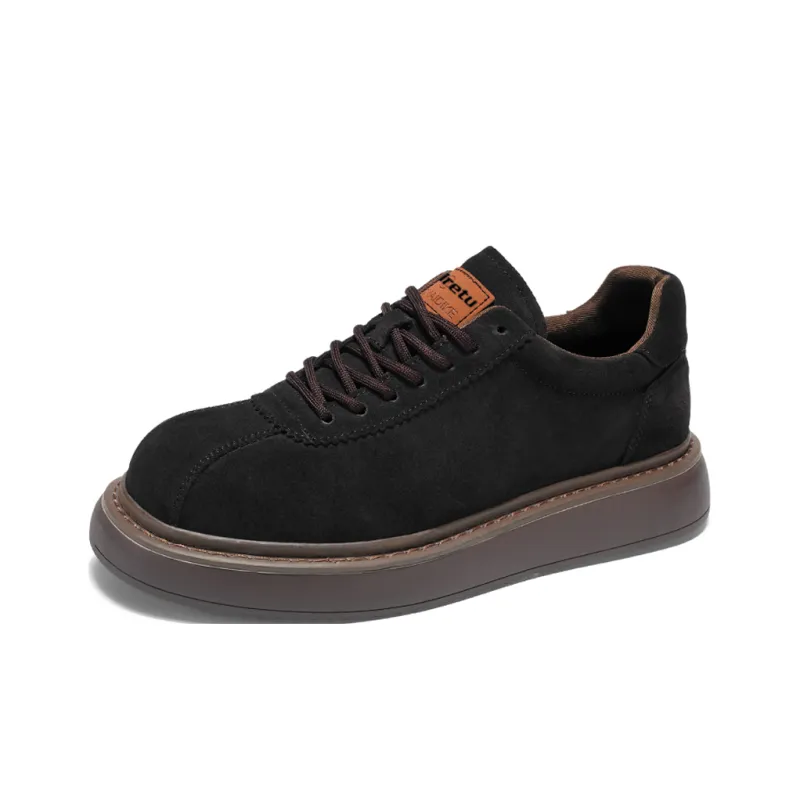 Meiretu Abrasion Resistant Lightweight Height Increasing Low Top Casual Shoes Men's-6