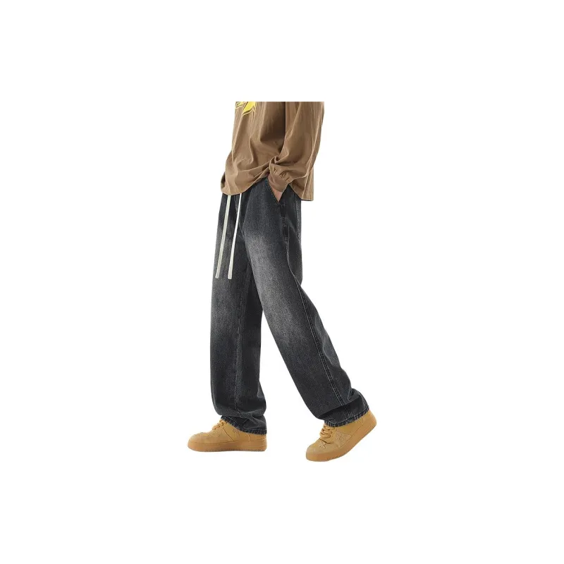 IJRJ Jeans Unisex Distressed White Gray-5