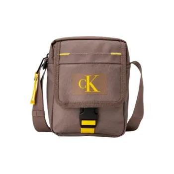 CALVIN KLEIN Fabric Shoulder Bag Crossbody Bag Small Size Men's Coffee Brown