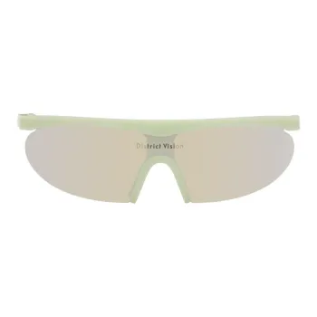District Vision Titanium Polyacrylonitrile Irregular Shape Sunglasses Men's Green