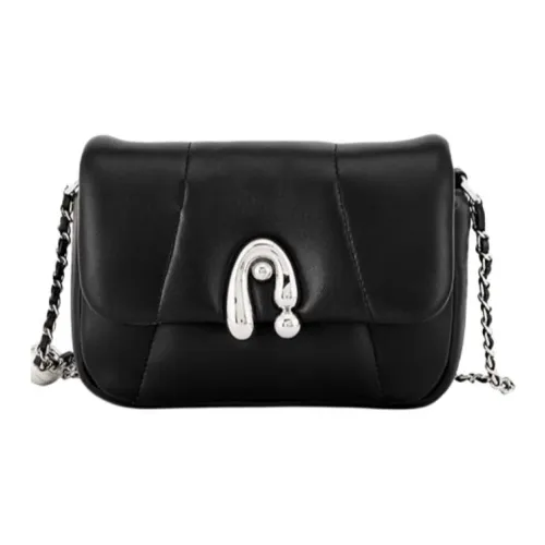 Hush Puppies Sheepskin Shoulder Bag Crossbody Bag Medium Size Women's White/Black/Pink/Blue