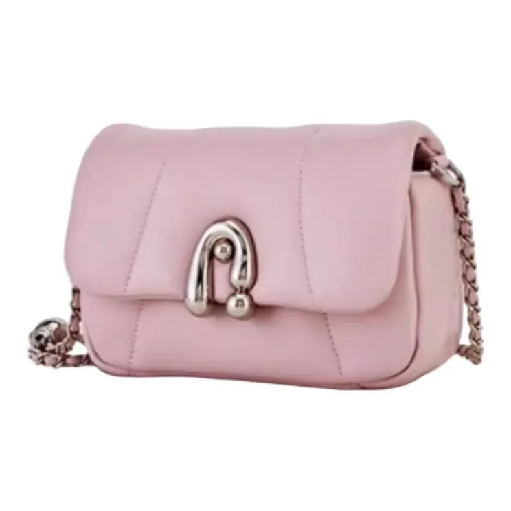 Hush Puppies Sheepskin Shoulder Bag Crossbody Bag Medium Size Women's White/Black/Pink/Blue-14