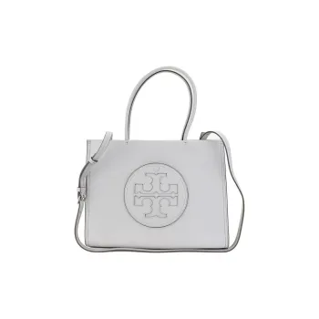 TORY BURCH Ella Leather Tote Bag Shopping Bag Shoulder Bag Crossbody Bag Handbag Small Size Women's Bay Gray