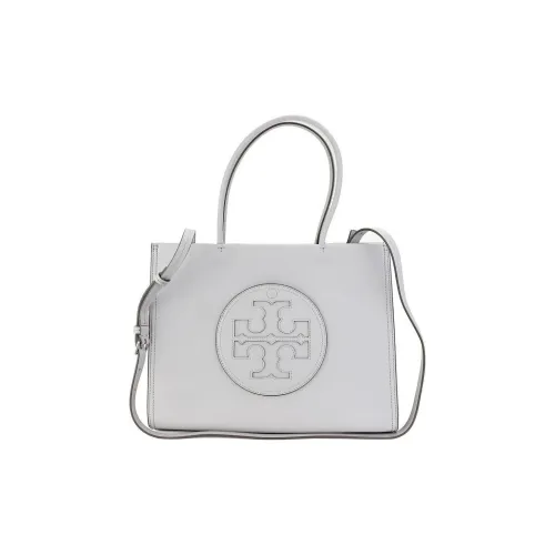 TORY BURCH Ella Leather Tote Bag Shopping Bag Shoulder Bag Crossbody Bag Handbag Small Size Women's Bay Gray