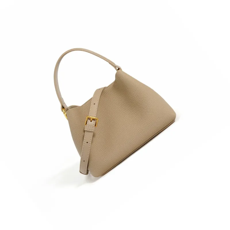 DEERE JACK Cow Leather Bucket Bag Basket Bag Handbag Crossbody Bag Regular Women's Apricot/Milk White/Black-1
