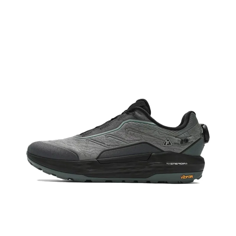 FILA BOA EXPLORER 2 Anti-Slip Wear-Resistant Low-Top Trail Running Running Shoes Men's Gray Green-0