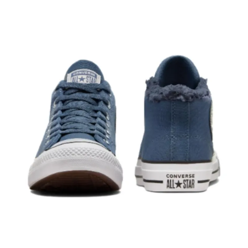 Converse Chuck Taylor All Star Anti Slip Wear Resistant Mid Top Canvas Shoes Unisex Blue-3