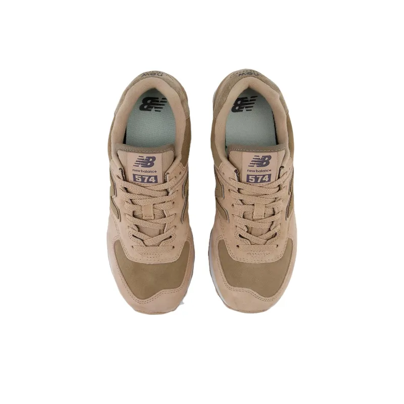 New Balance NB 574 Anti Slip Wear Resistant Low Top Casual Shoes Women's Taupe-2