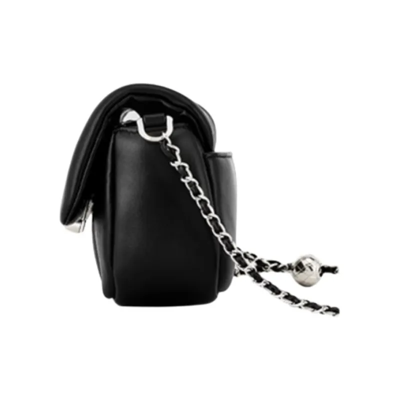 Hush Puppies Sheepskin Shoulder Bag Crossbody Bag Medium Size Women's White/Black/Pink/Blue-3