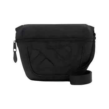 Burberry Monogram Leather Shoulder Bag, Crossbody Bag Men's Black