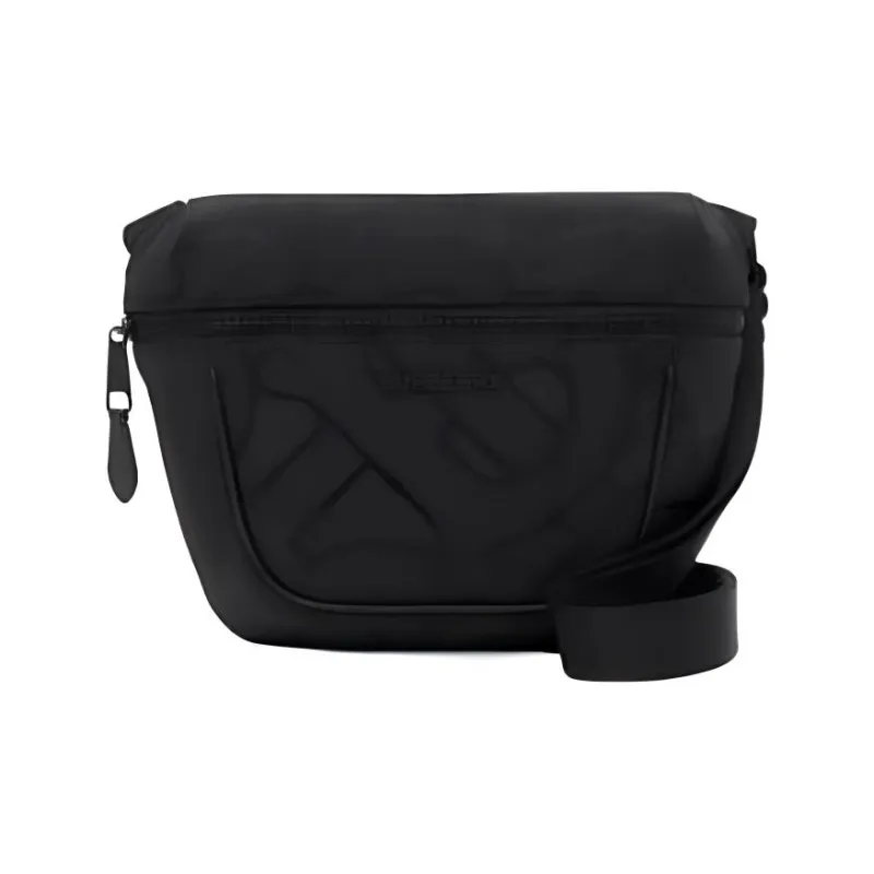Burberry Monogram Leather Shoulder Bag, Crossbody Bag Men's Black-0