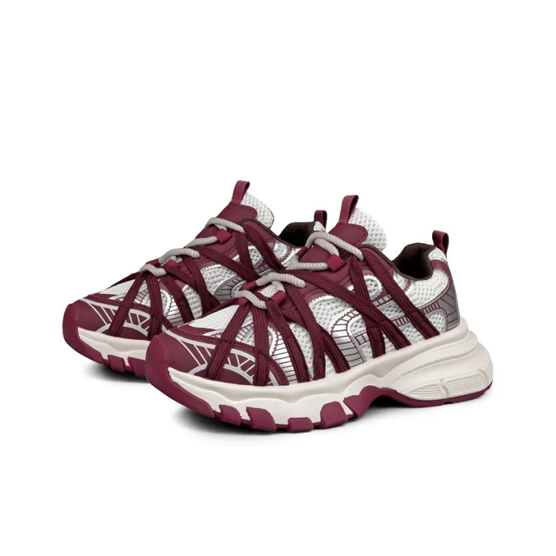 N6N8 Anti-Slip And Wear-Resistant Height Increasing Low-Top Chunky Sneakers Women's-1