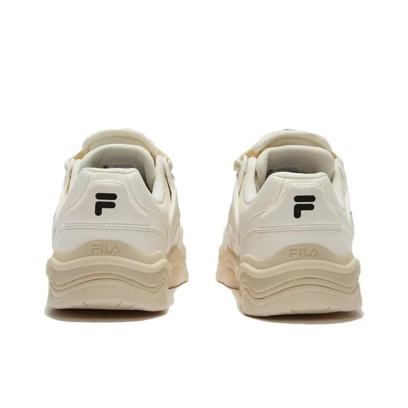FILA FUSION KICKDX Anti Slip Wear Resistant Low Top Skateboard Shoes Men's Milk White-3