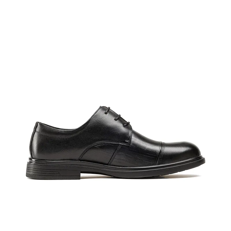 JOSINY Dress Shoes Men Low Top Black-3