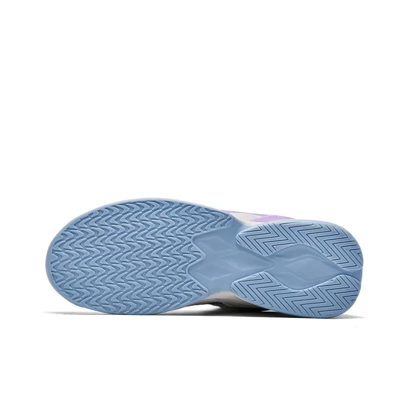 MUSHILANDI Cushioning, Breathable, Height Increasing, Rebound Mid Top Basketball Shoes Unisex White Purple-8