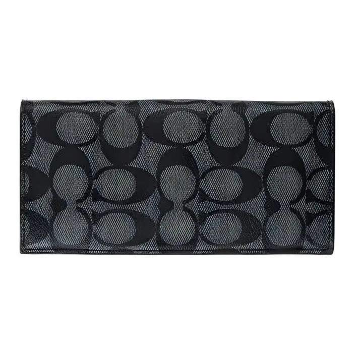 COACH Breast PVC Wallet Men's Black-2
