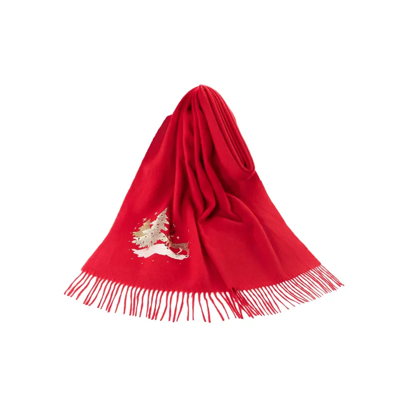 Shanghai Story 100% Sheep Wool Knit Scarves Unisex Peaceful Tree Bell 6 Colors Available-9